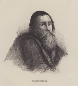 Jan Amos Komenský, český filozof, teolog a osvětový aktivista (litho) od German School