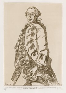 John Sigismund Pfinzing, státní rada císařovny Německa, 1763 od German School