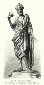 John the Baptist, bronzová socha od Donatella (rytina) od German School
