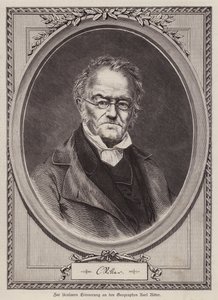 Karl Ritter, německý geograf a profesor na univerzitě v Berlíně (rytina) od German School