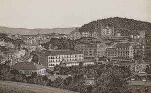 Karlsbad von der Nordseite (litho) od German School