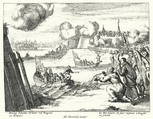 Anglický král Jakub II. přistává v irském Kinsale od German School