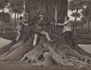 Korner Eiche zu Dallwitz (litho) od German School