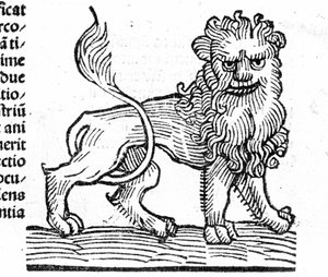 Le Lion - v pojednání Johannese Angela o velkých spojeních let a jejich revolucích. Augsburg, Erhard Ratdolt od German School