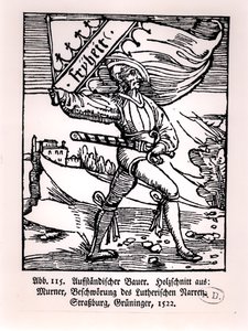 Liberty, ilustrace rolnického povstání, 1522 od German School