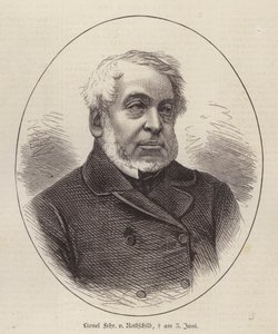 Lionel de Rothschild , britský bankéř, politik a filantrop (rytina) od German School
