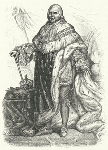 Louis XVIII, král Francie (rytina) od German School