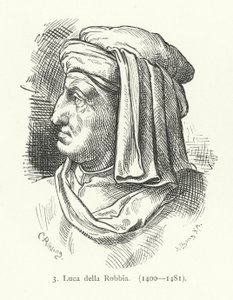 Luca della Robbia , italský renesanční sochař (rytina) od German School