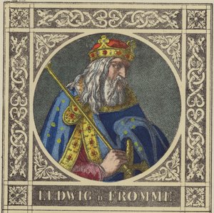 Ludwig D Fromme, 814-840 (barevná rytina) od German School