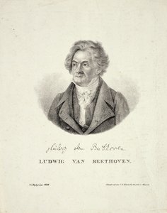 Ludwig van Beethoven (1770-1827) ryl C.F. Klinkicht od German School