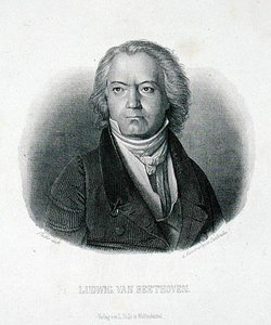 Ludwig van Beethoven (1770-1827) (rytina) od German School