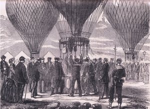 M Gambetta začíná pro Tours, Cassells Historie války mezi Francií a Německem vydaná Cassell and Company Limited, kolem roku 1890 (litho) od German School