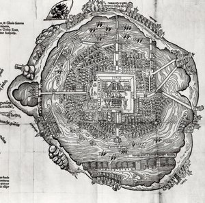 Mapa Tenochtitlánu z knihy 