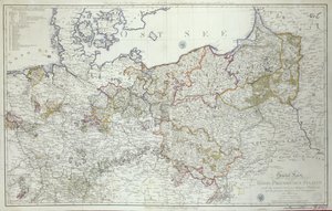 Mapa pruských států v roce 1799 (tisk)