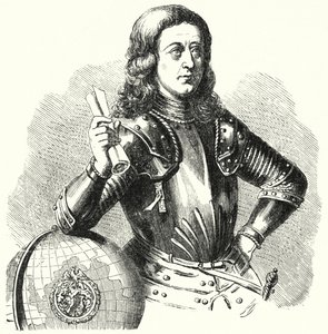 Martin Behaim , německý cestovatel a kartograf (rytina) od German School