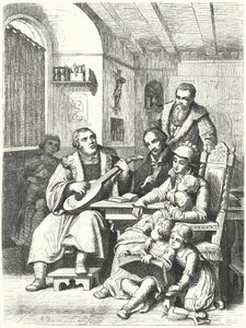 Martin Luther doma s rodinou od German School
