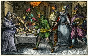 Masky navštěvující všechna obydlí přinášejí rituální masopustní veselí do každé domácnosti. od German School