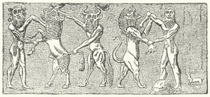 Setkání Enkidu a Gilgameš od German School
