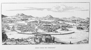 Mexico City Under the Conqueror, z „Narrative and Critical History of America“, editoval Justin Winsor, Londýn, 1886 od German School