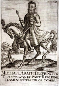 Michael Apafi (1632-90) princ Transylvánie, ilustrace z knihy o osmanských taženích v Evropě, vyryl Paul Furst (c.1605-66)