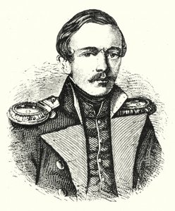 Michail Lermontov , ruský básník, spisovatel a malíř od German School