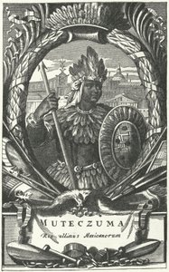 Montezuma II, aztécký císař (rytina) od German School