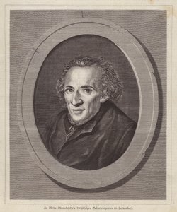 Moses Mendelssohn, německý židovský filozof (rytina) od German School
