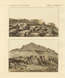 Mount Sinai (barevná rytina) od German School
