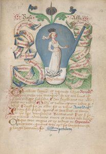 Paní Sloane 2560, f.14 z Alchymistických pojednání, konec 15. století (vellum) od German School