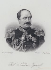 Nikolay Ignatyev, ruský státník a diplomat (rytina) od German School