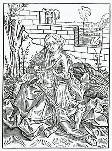 O chybách, které si nemohou udržet své vlastní rady, ilustrace z anglického překladu Alexandra Barclaye „The Ship of Fools“, z vydání vydaného v roce 1874 od German School