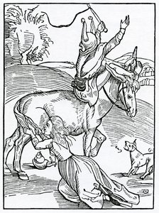 Velkého hněvu, sborník malé příležitosti, ilustrace z anglického překladu Alexandra Barclaye „Loď bláznů“, z vydání vydaného v roce 1874 od German School