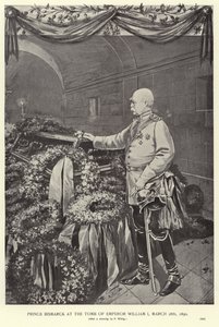Otto von Bismarck u hrobu císaře Viléma I