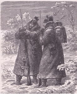 Outpost in the snow, Cassells History of the War between France and Germany vydané nakladatelstvím Cassell and Company Limited, kolem roku 1890 (litho) od German School