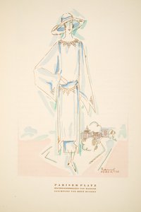 Pariser Platz, Letní outfit od Hammera, od Styl, pub. 1922 (pochoir print) od German School