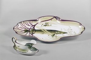 Část porcelánové večeře od H. Gradla a L. Levalloise, Nymphenburg, 1904-6 (porcelán)