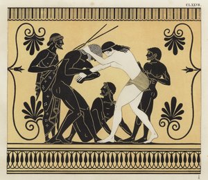 Peleus a Atalanta zápasí od German School