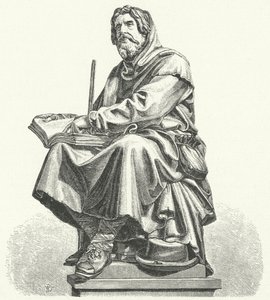 Peter Waldo, zakladatel středověkého křesťanského duchovního hnutí známého jako valdenští (rytina) od German School