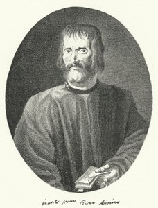 Pietro Aretino , italský básník a spisovatel (rytina) od German School