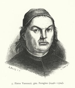 Pietro Perugino , italský renesanční umělec (rytina) od German School