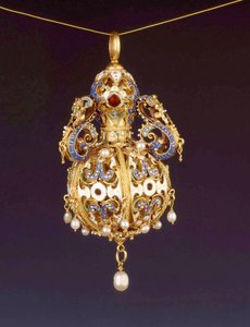 Pomander, cca 1600 (zlato & cloisonne smalt) od German School