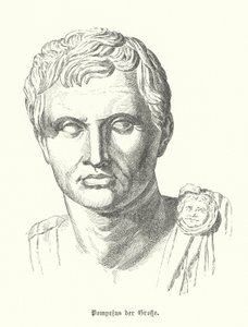Pompeius Veliký, římský voják a politik (rytina) od German School