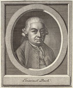 Portrét Carla Philippa Emanuela Bacha (1714-88) od German School