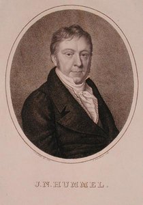 Portrét Johanna Nepomuka Hummela (1778-1837) ryl F. Fleischmann od German School