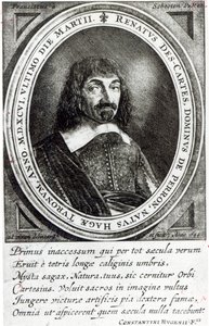Portrét René Descartes, 1644 od German School