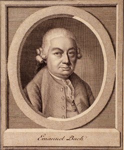 Portrét německého skladatele Carla Philippa Emanuela Bacha (1714-1788), syna Johanna Sebastiana Bacha od German School