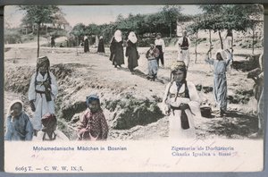 Pohlednice zobrazující mladé muslimské ženy v Bosně, 1904 od German School