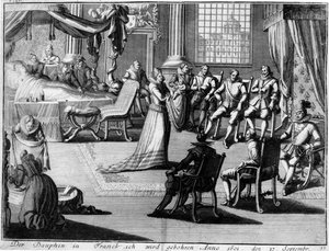 Představení dauphina jeho otci, králi Henrimu IV., ve Fontainebleau 27. září 1601. od German School