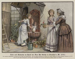 Princezny Louise a Frederica z Meklenburska-Strelitz v domě Frau Goethe ve Frankfurtu od German School