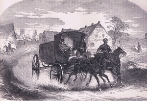 Pruská vojenská pošta, Cassells Historie války mezi Francií a Německem vydaná Cassell and Company Limited, kolem roku 1890 (litho) od German School